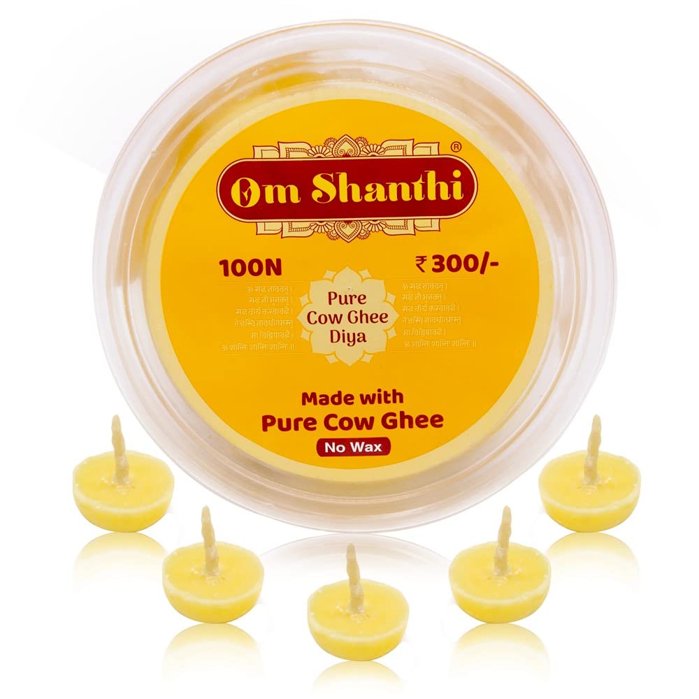 CYCLE OM SHANTHI PURE COW GHEE WICKS 30 NOS